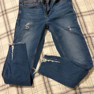 Zara Distressed Blue Jeans